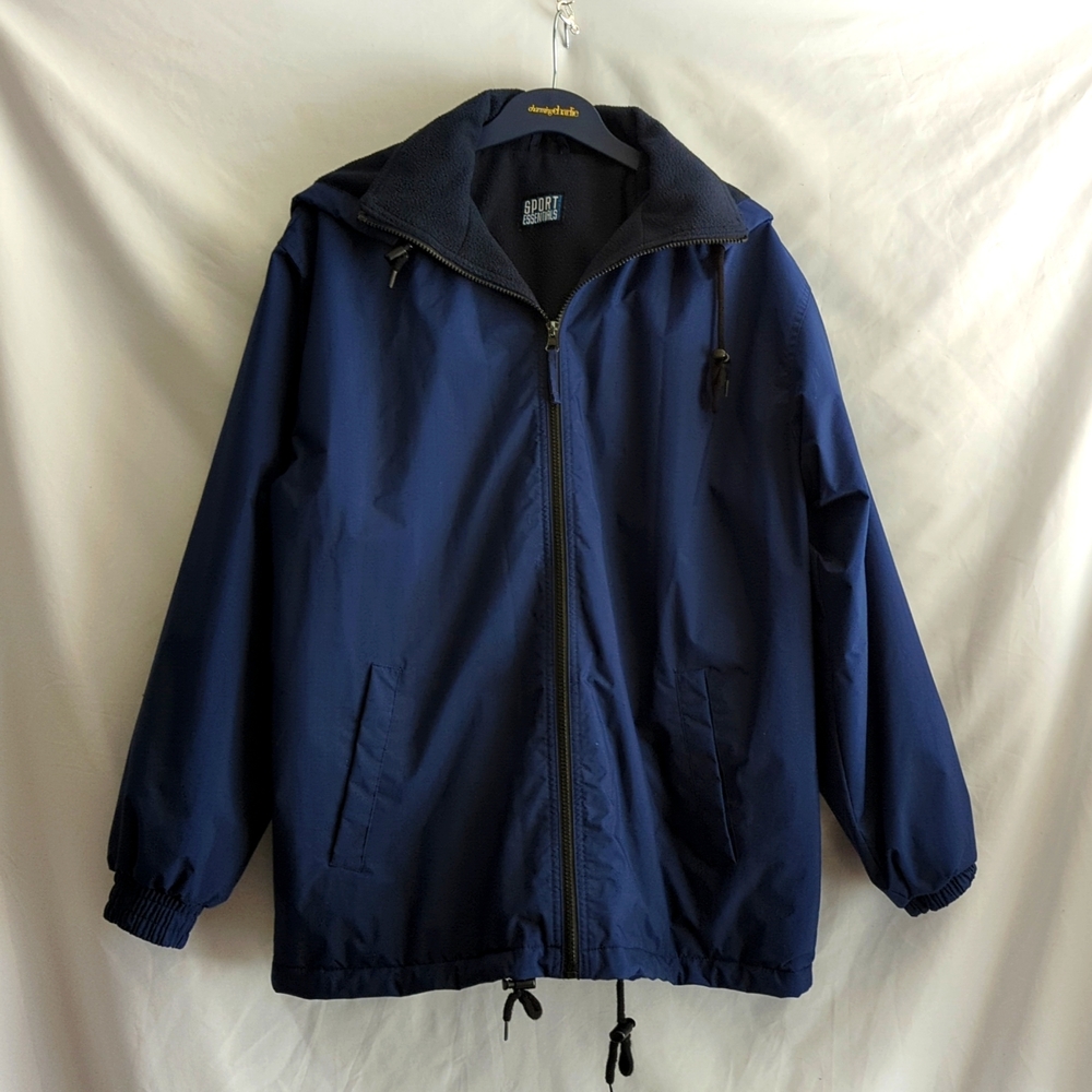 Navy Blue Zip-Up Jacket